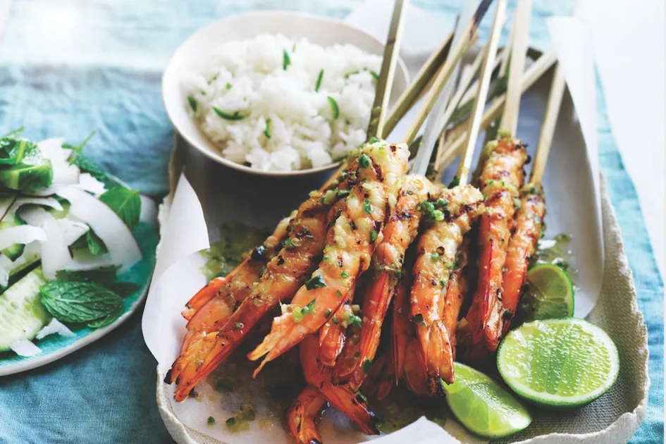 Lime and Lemongrass BBQ Prawn skewers recipe Recipe - Better Homes & Gardens Australia
