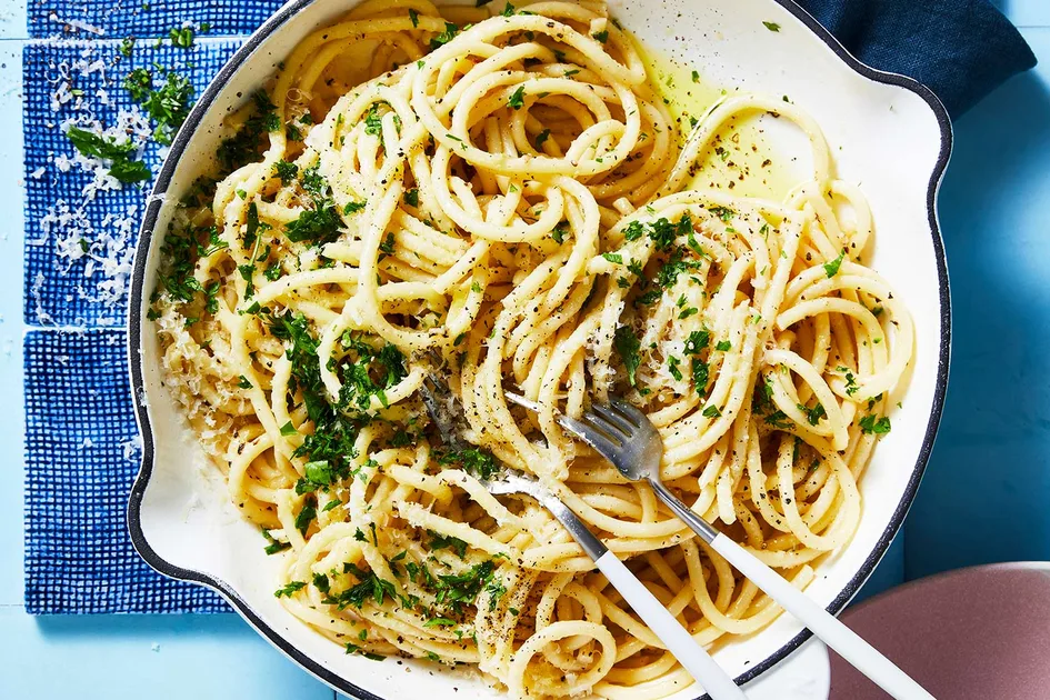 Bucatini pasta with cheese and pepper - Better Homes & Gardens Australia