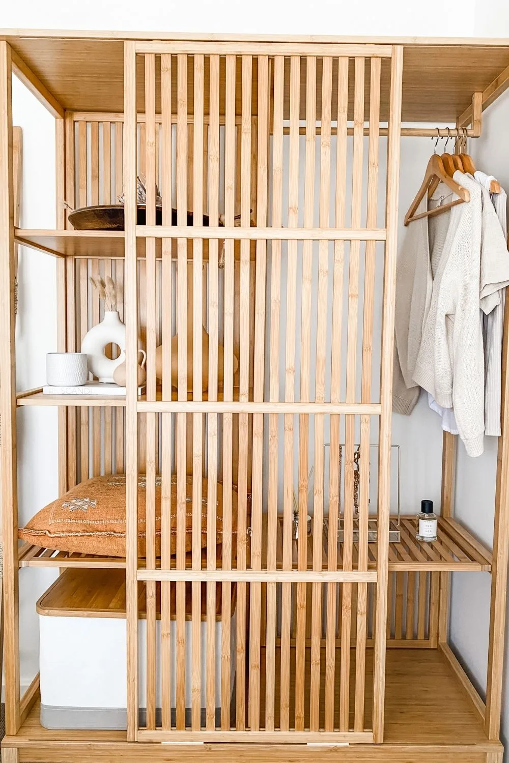 bamboo open wardrobe