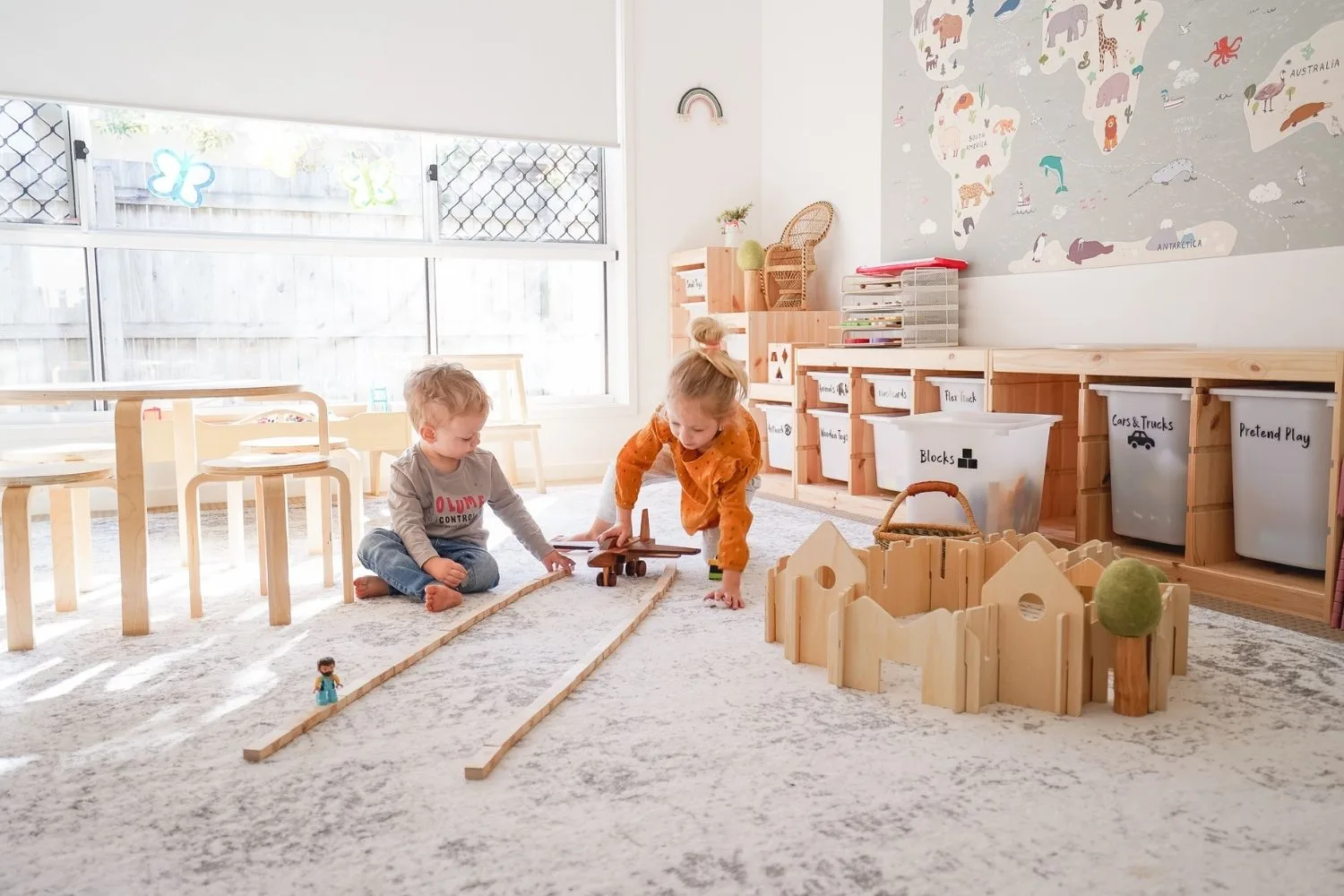 kids playing in playroom