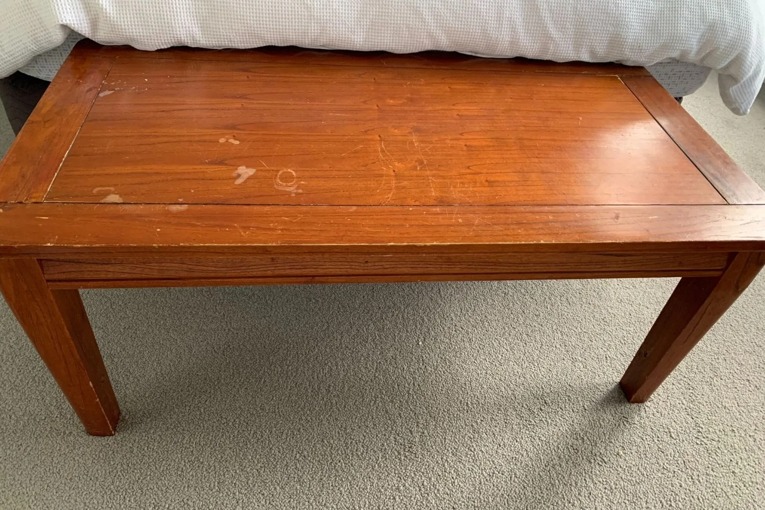 small brown coffee table