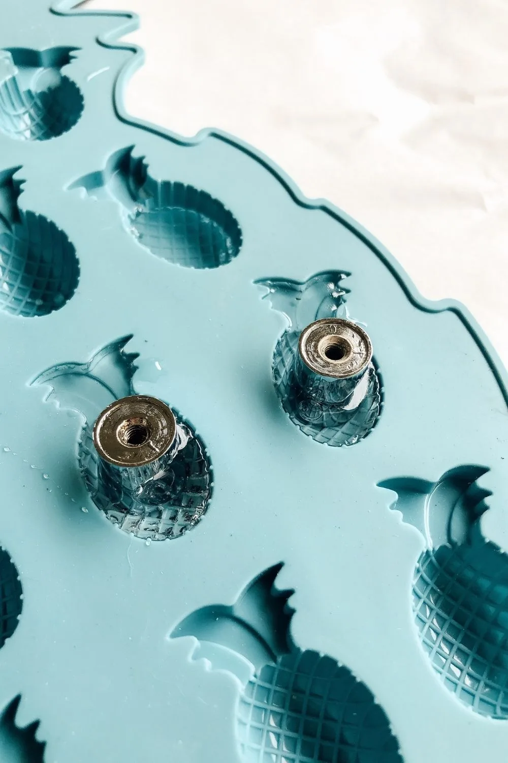 close up of knobs in tray