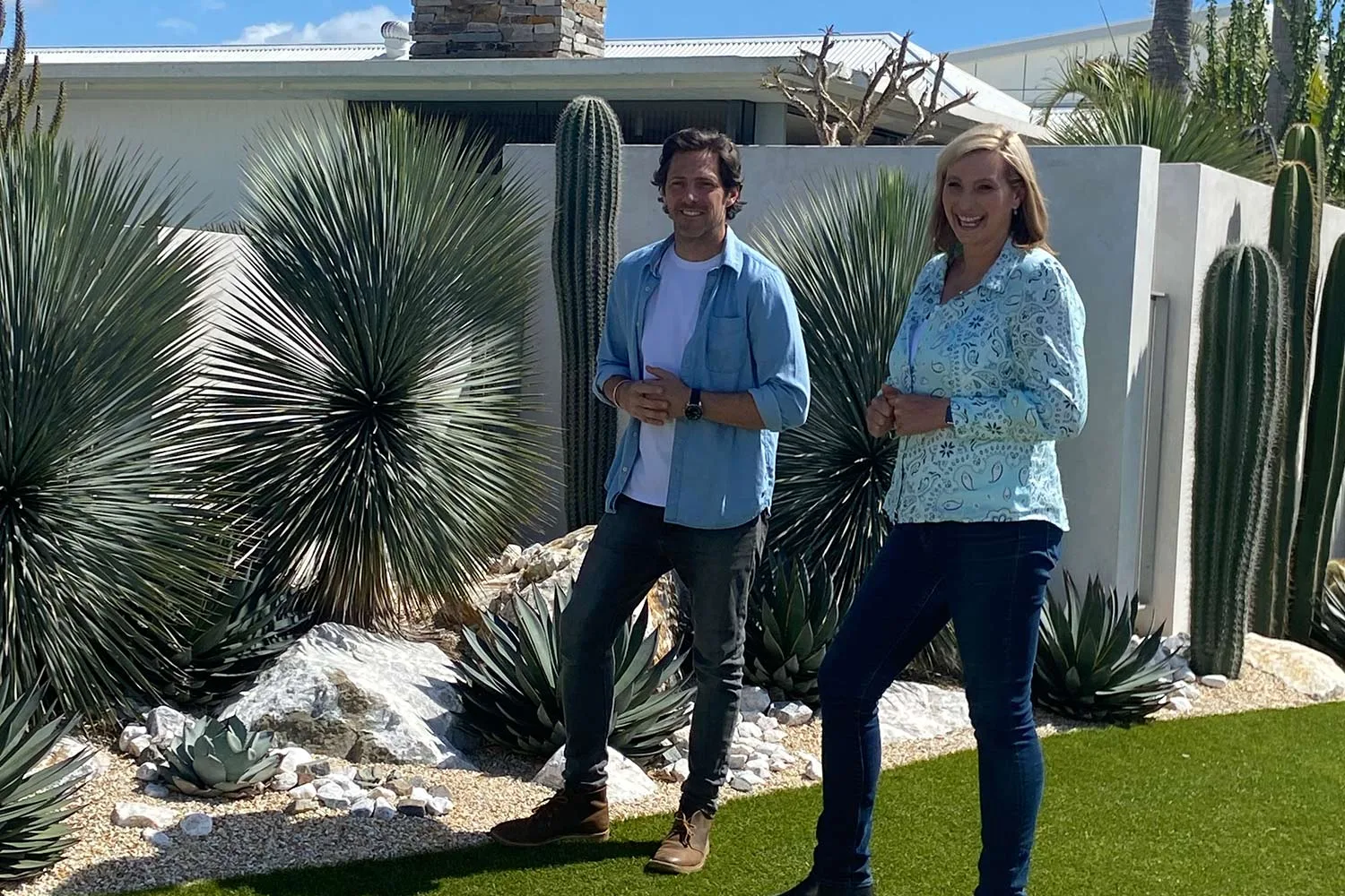 Johanna and Charlie visit a Palm Springs-inspired home and garden