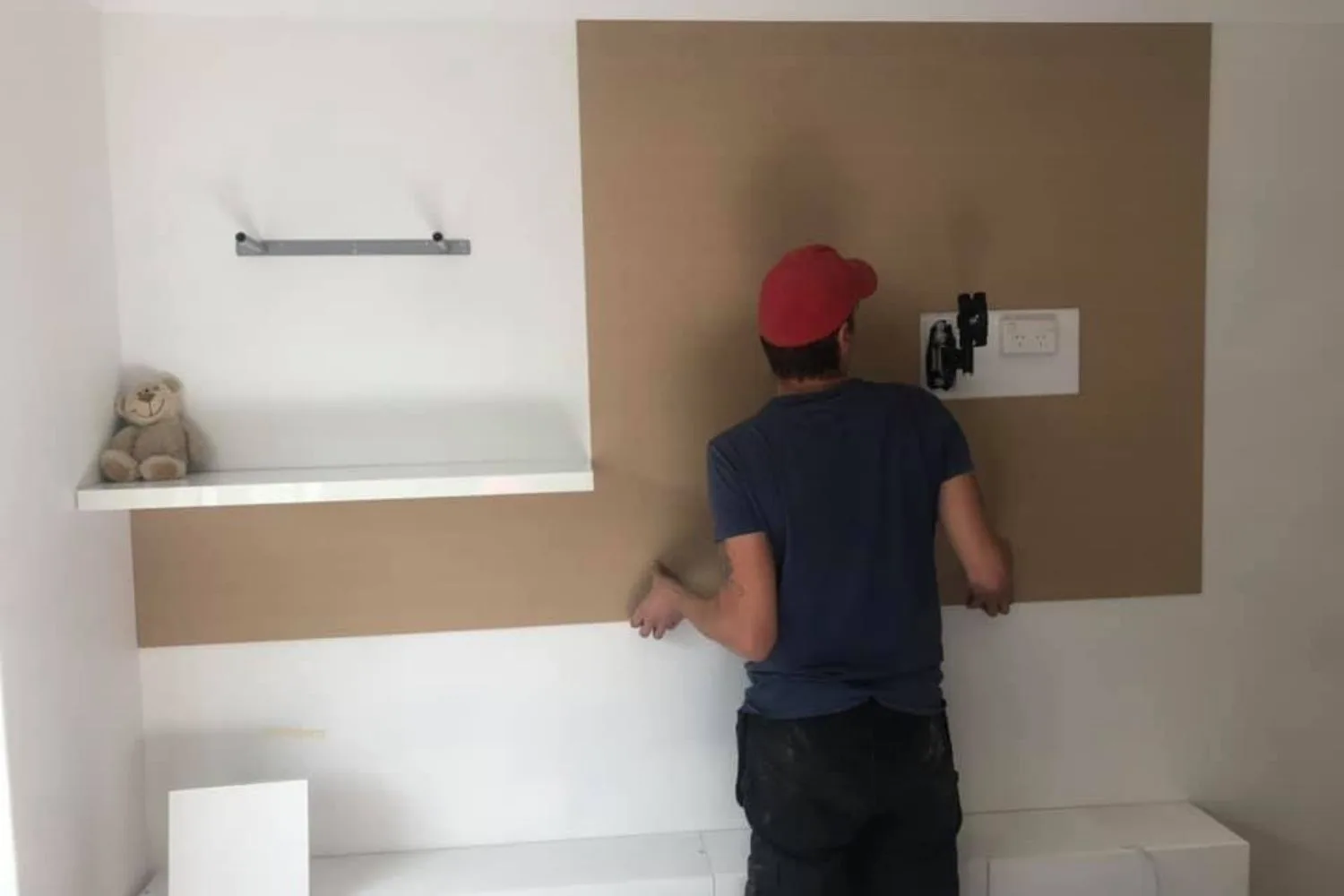 wall panel attached