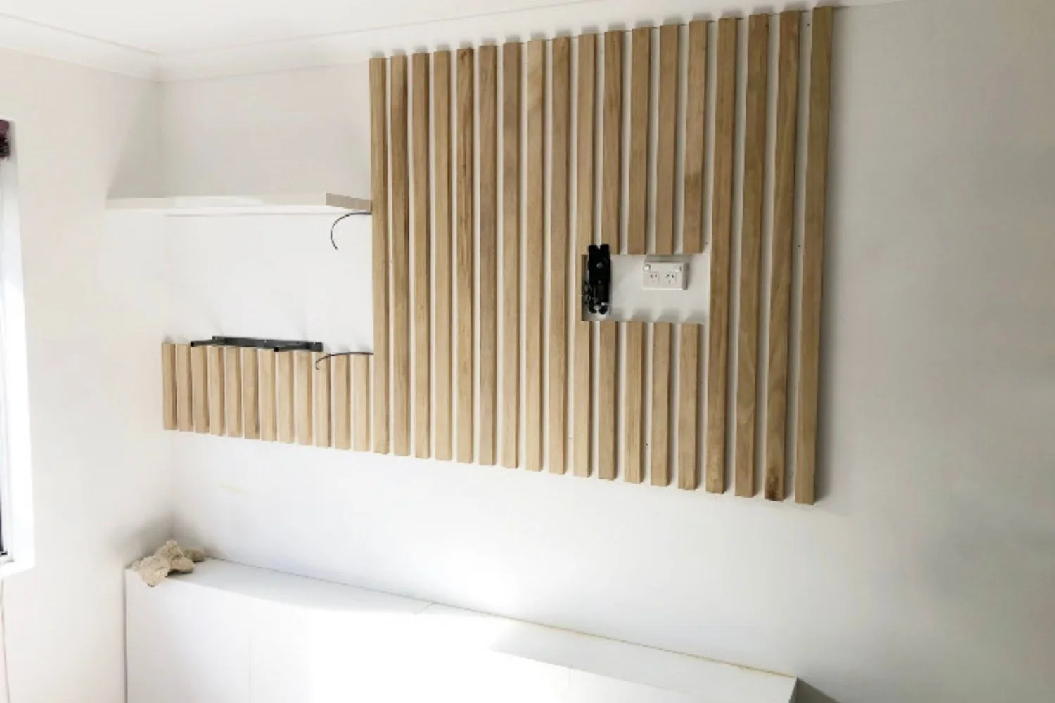 final look of panels on wall