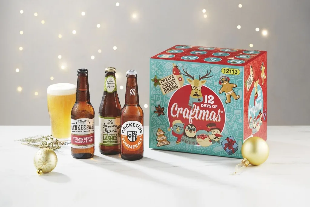smaller beer box with 3 beer samples