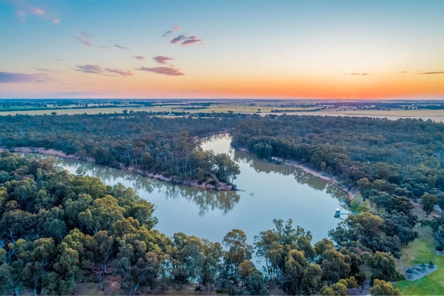 murray river and sunset shot