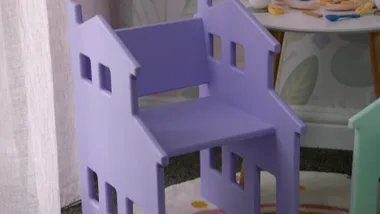 Adam makes house-shaped chairs for kids