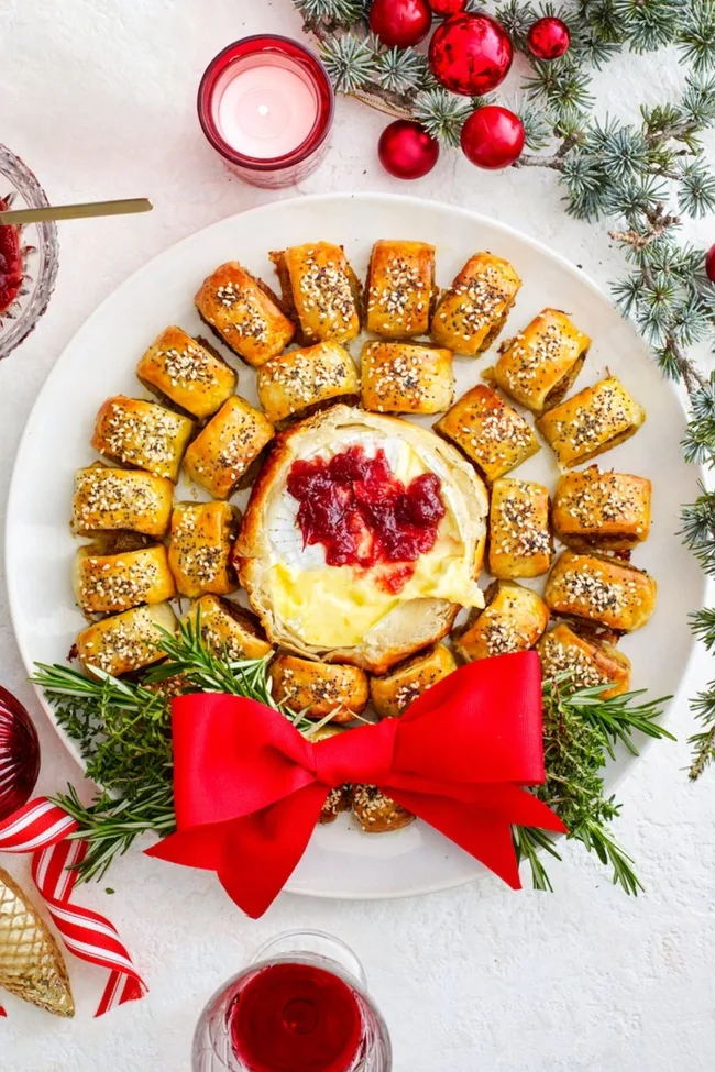 sausage-roll-wreath-with-camembert