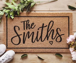 Family Name Doormat, Etsy