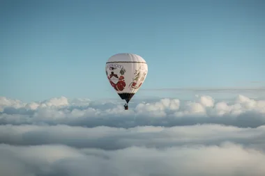 A gin bar in a hot air balloon is coming