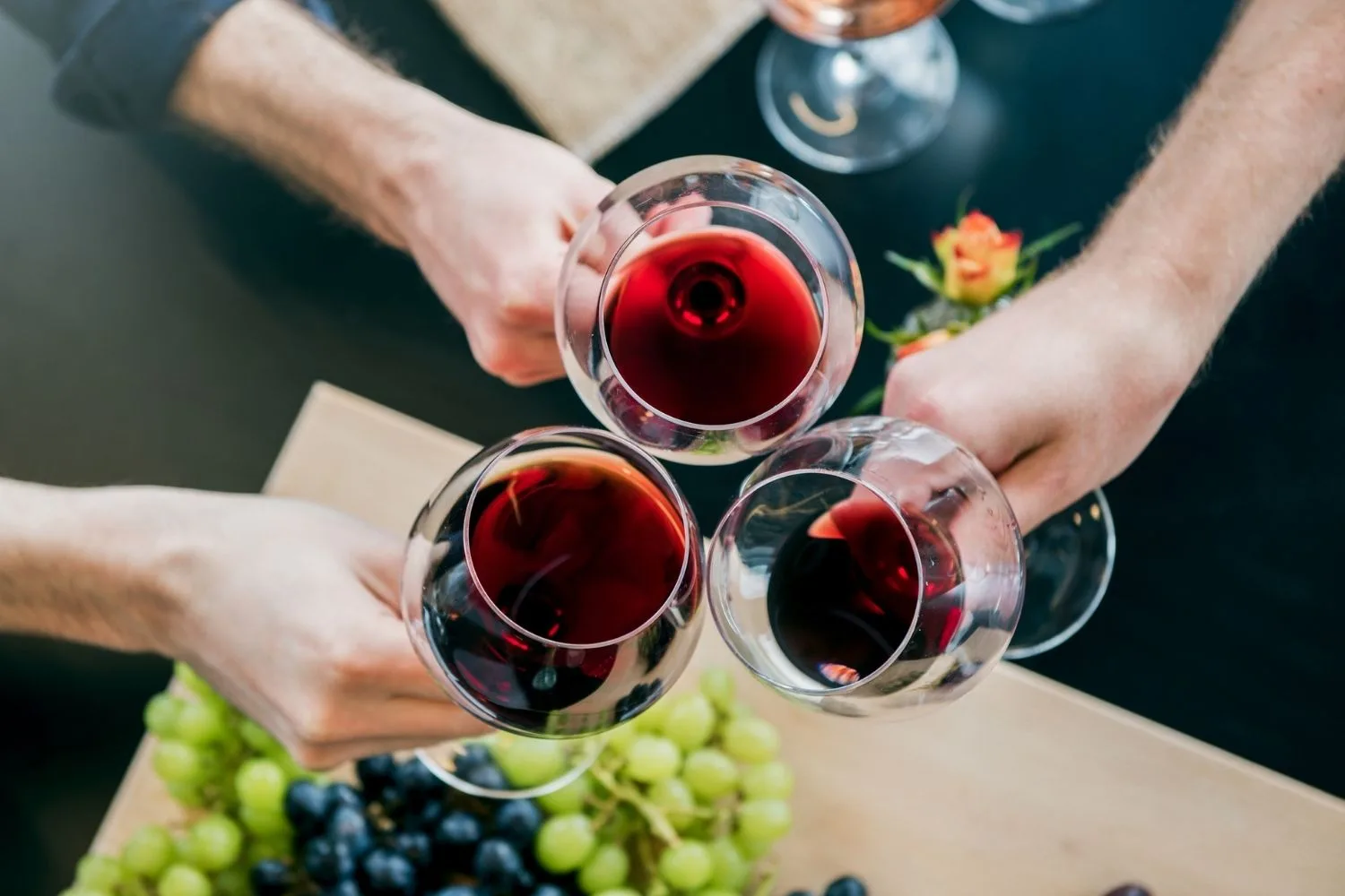 red wine glasses