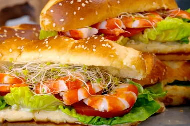 Bloody Mary prawn rolls