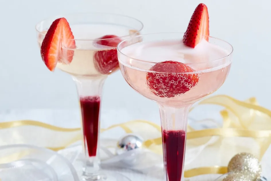 Strawberry and hibiscus Champagne cocktail Recipe - Better Homes & Gardens Australia