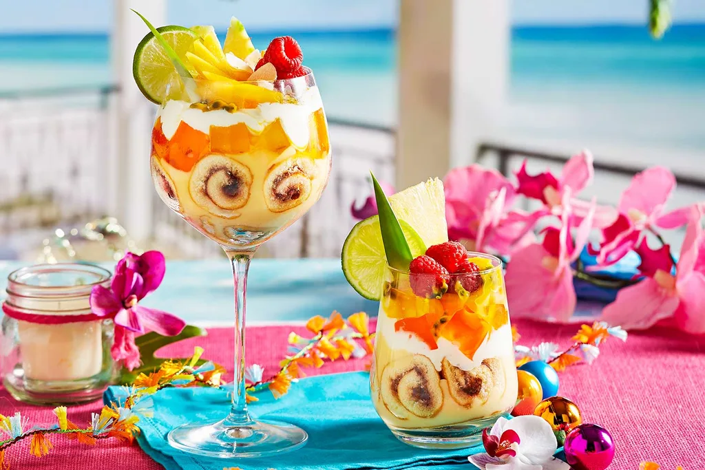 Pina colada trifle