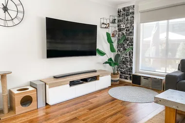 photo wall in living room