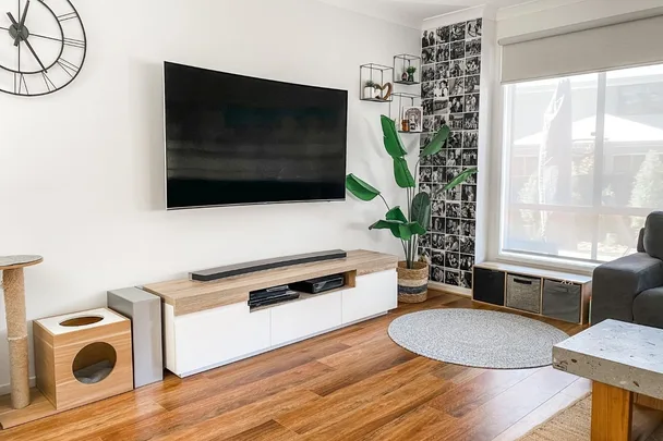 photo wall in living room