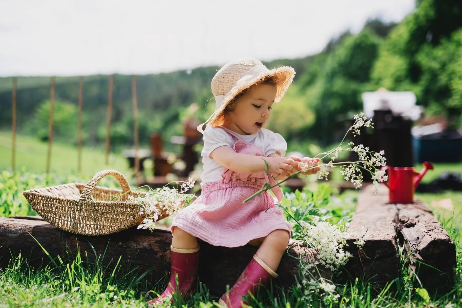 kid playing outside