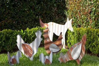 How to make garden art animals from corrugated iron