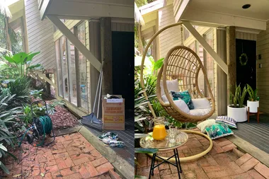 Before and after: A dramatic front porch makeover on a budget