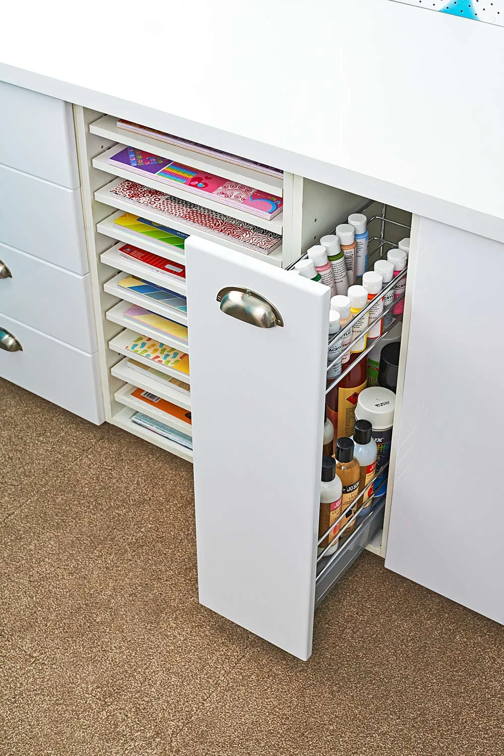 Craft room paper storage