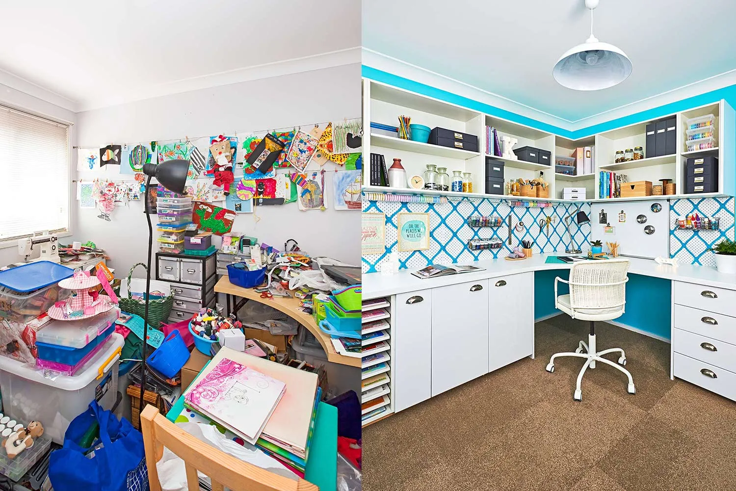 Before and after: The ultimate craft room makeover