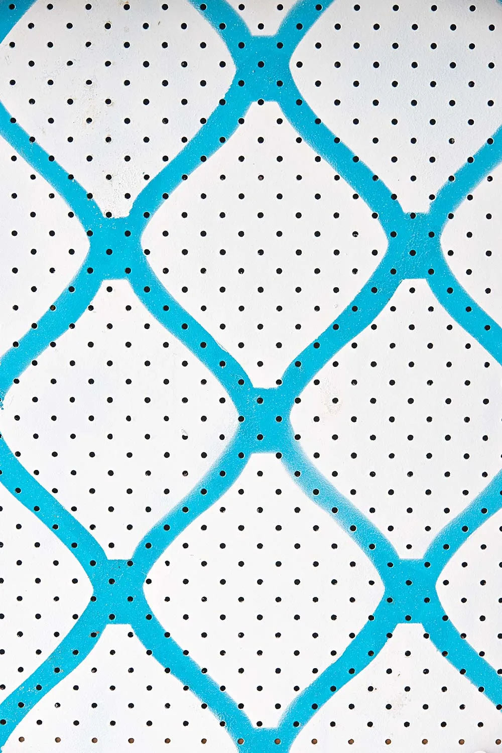Painted pegboard