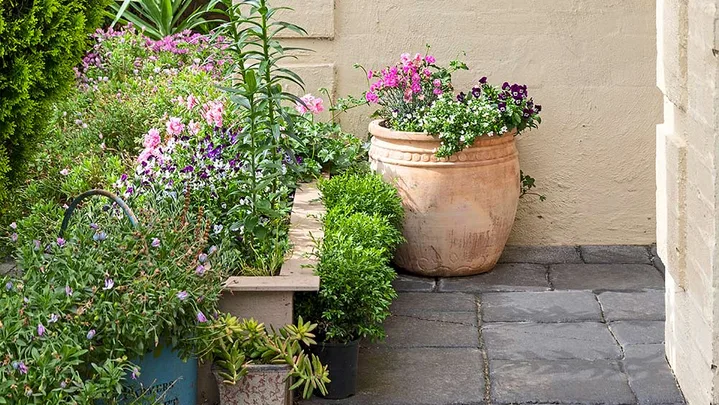 DIY house number planter