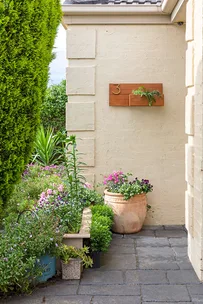 DIY house number planter