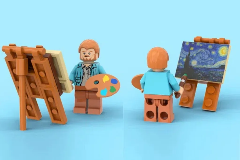van gogh figurine with easel