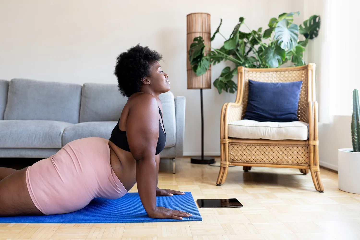 woman doing yoga