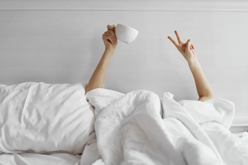 tired woman coffee