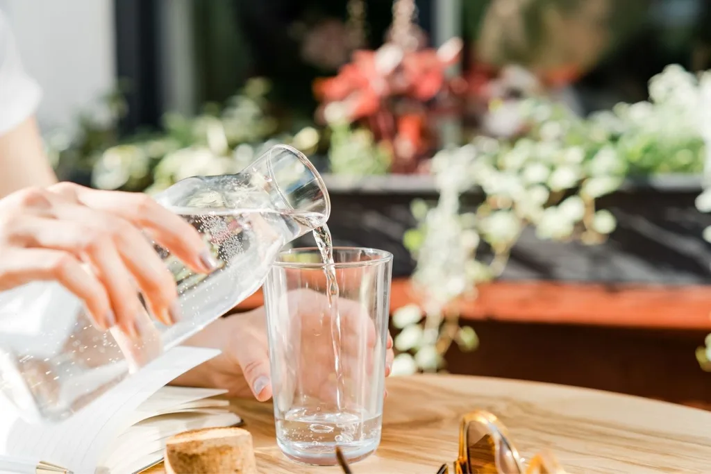 pouring water