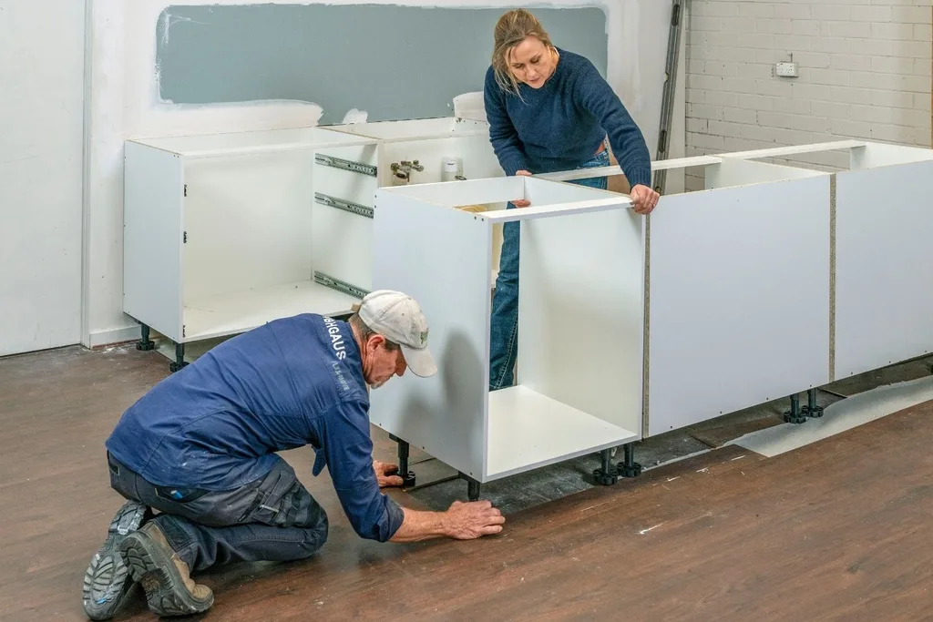installing cabinets