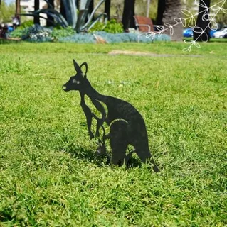 Kangaroo garden art