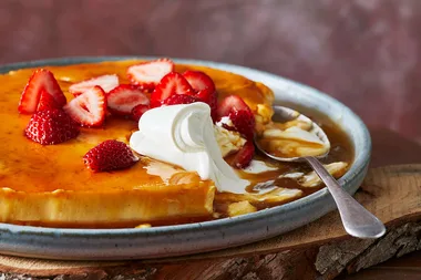 Yoghurt and honey flan