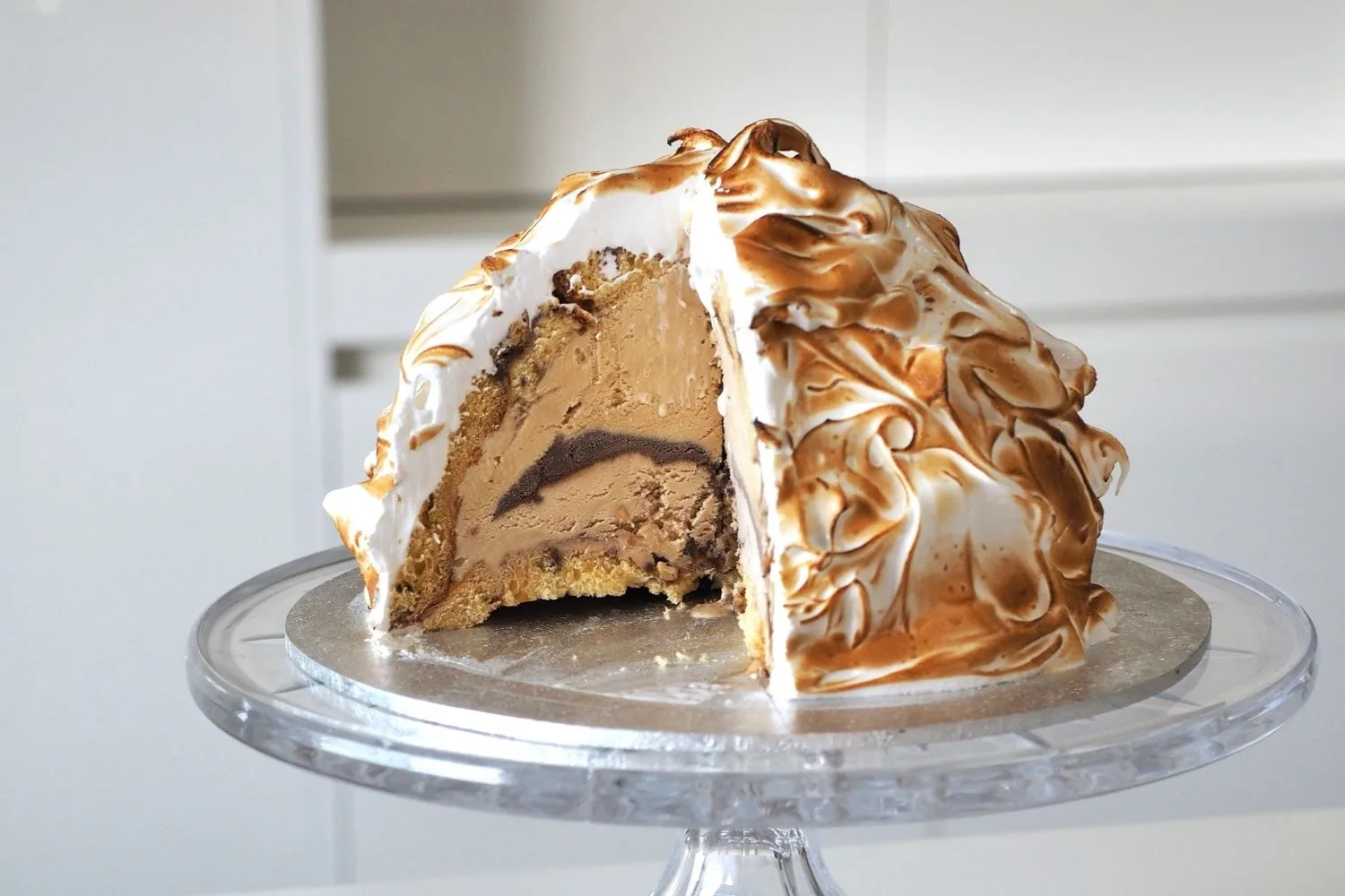 Hot cross bun bombe Alaska