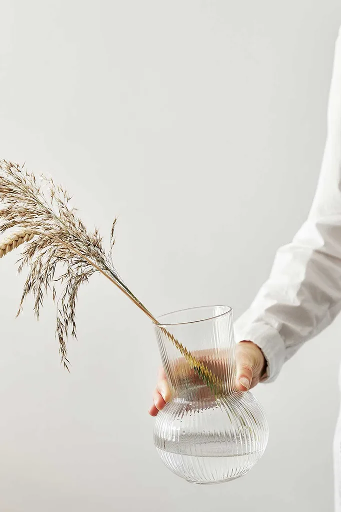 Fluted glass vase from IKEA