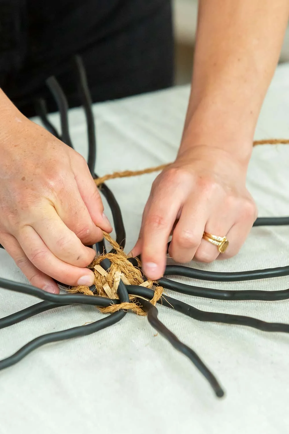 Step 4 how to weave wire basket