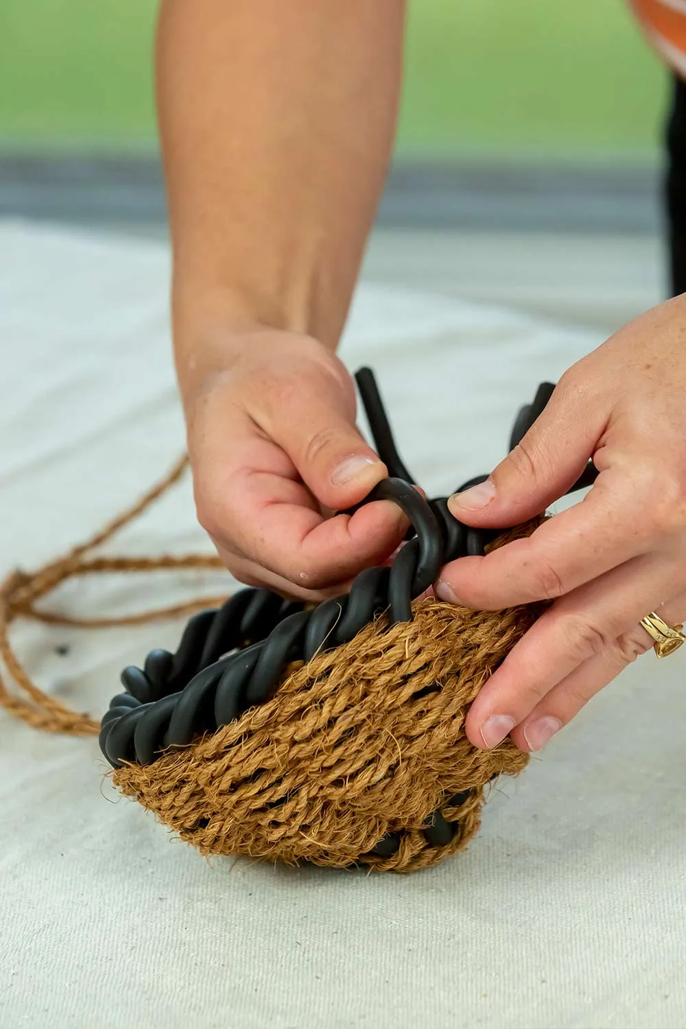 step 8 how to weave wire basket