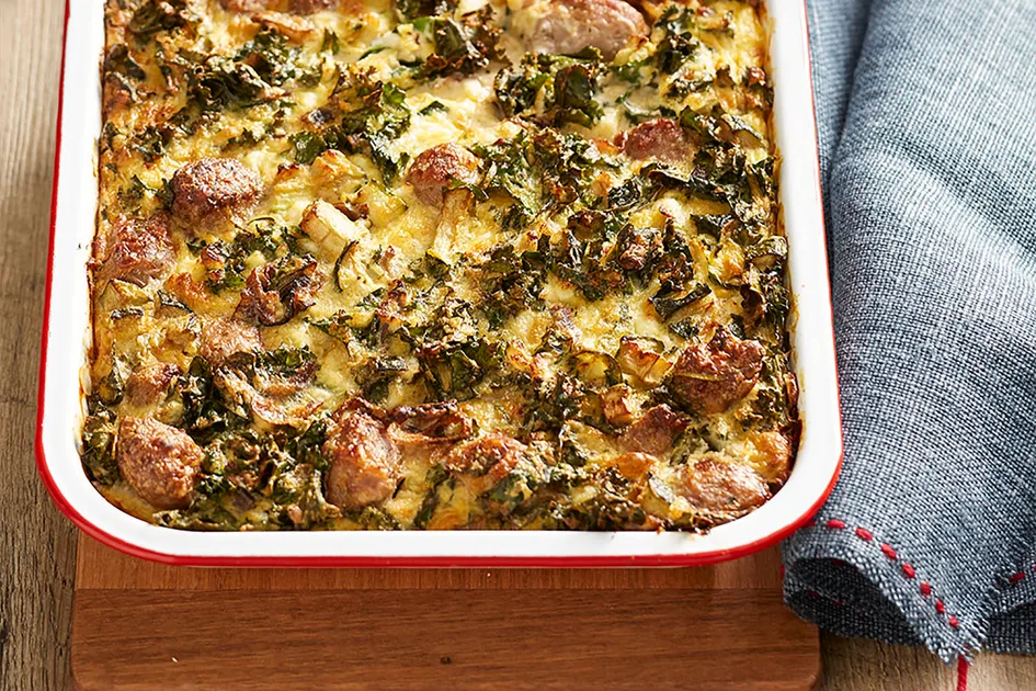 Sausage Casserole Recipe With Zucchini and Kale Recipe - Better Homes & Gardens Australia