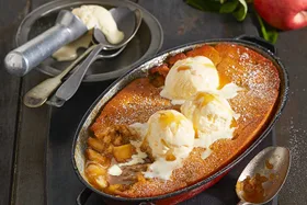Make apple and caramel self-saucing pudding for an easy sweet treat