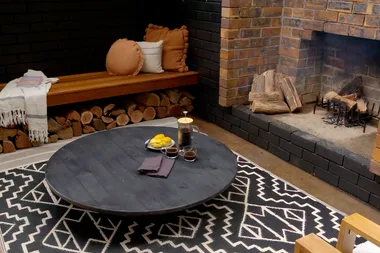 Adam makes a burnt wood coffee table
