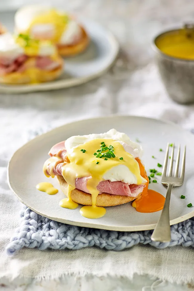 Eggs Benedict on an English muffin