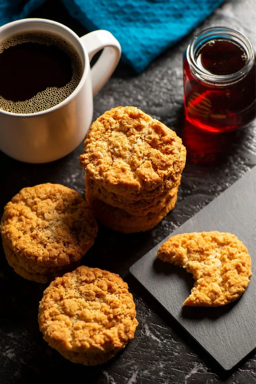 anzac cookies on table