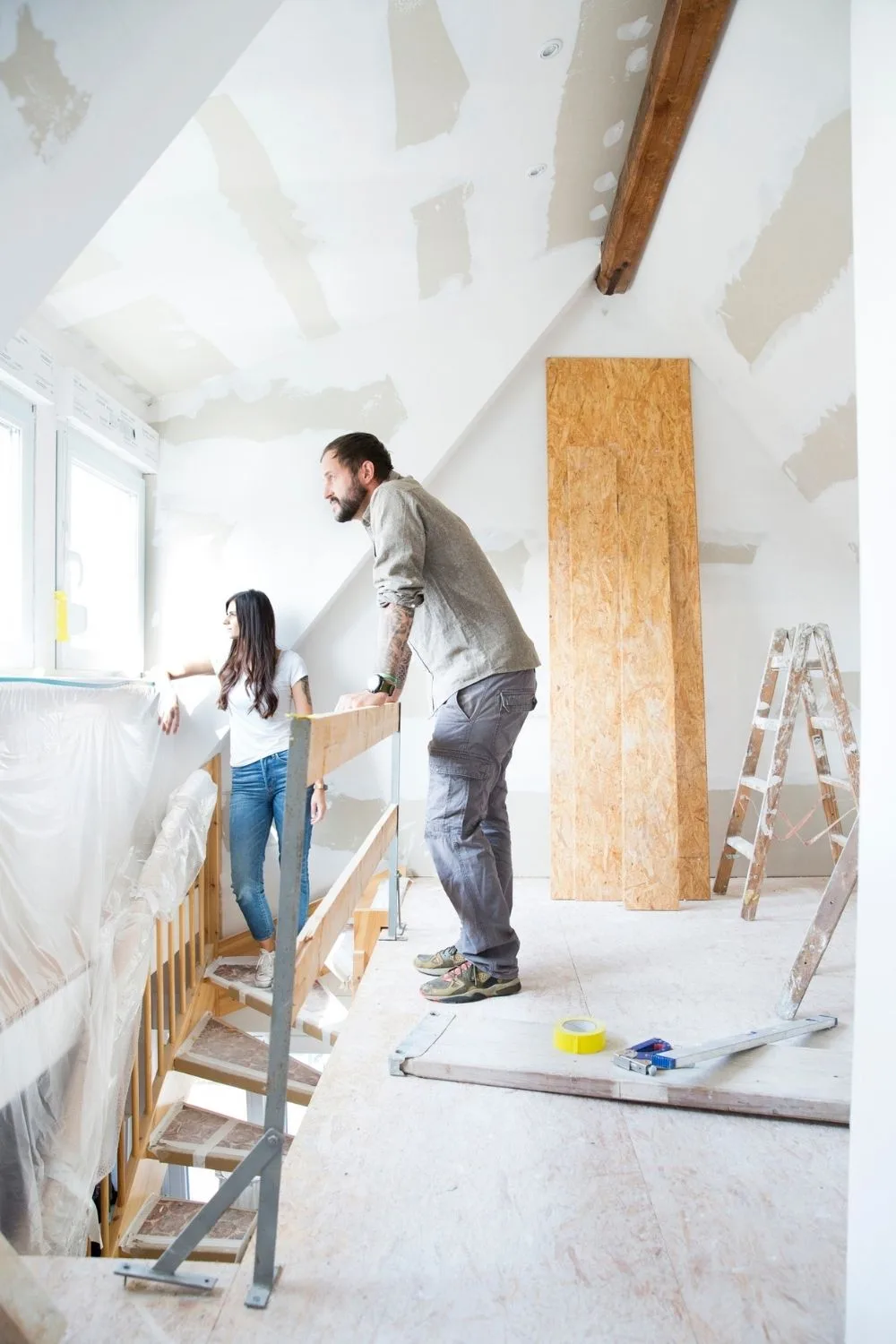 couple renovating home
