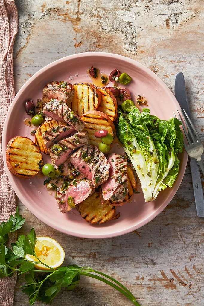 Karen Martini's olive rosemary lamb with charred potatoes