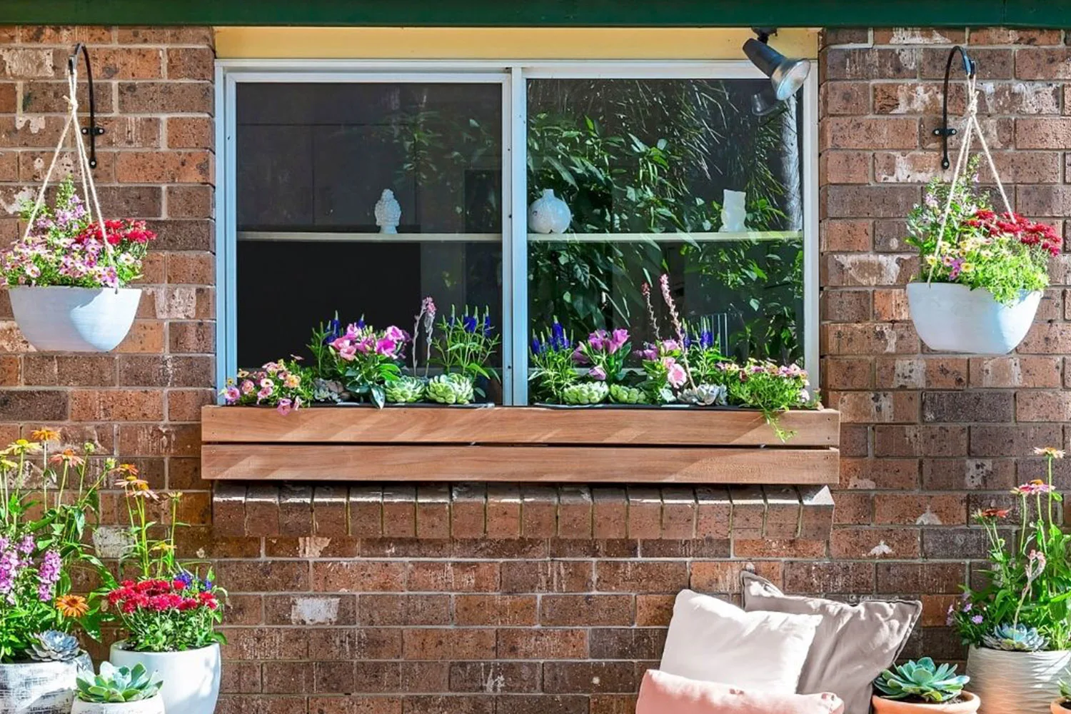 Charlie makes a window box planter