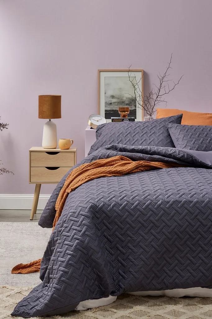 blanket on bed