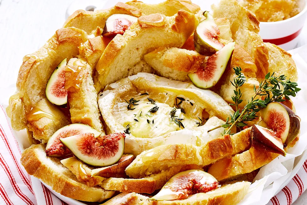 Baked brie cob.